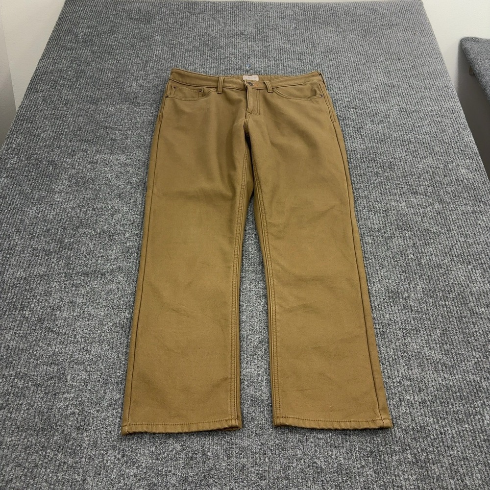 Weatherproof Vintage Pants Mens 32x29 Brown Cotton Fleece Lined Regular Fit Work